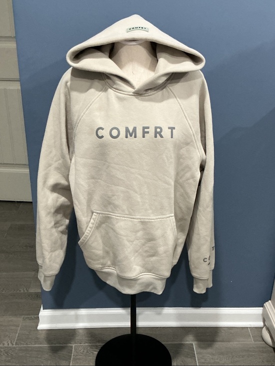 Comfrt Other - COMFRT Logo Hooded Sweatshirt in Light Cream